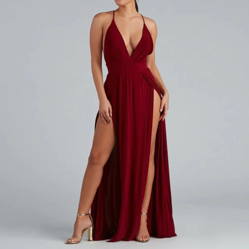 Dresses | Full Length Double Slit Dress | Poshmark Dresses | Full Length Double Slit Dress | Poshmark